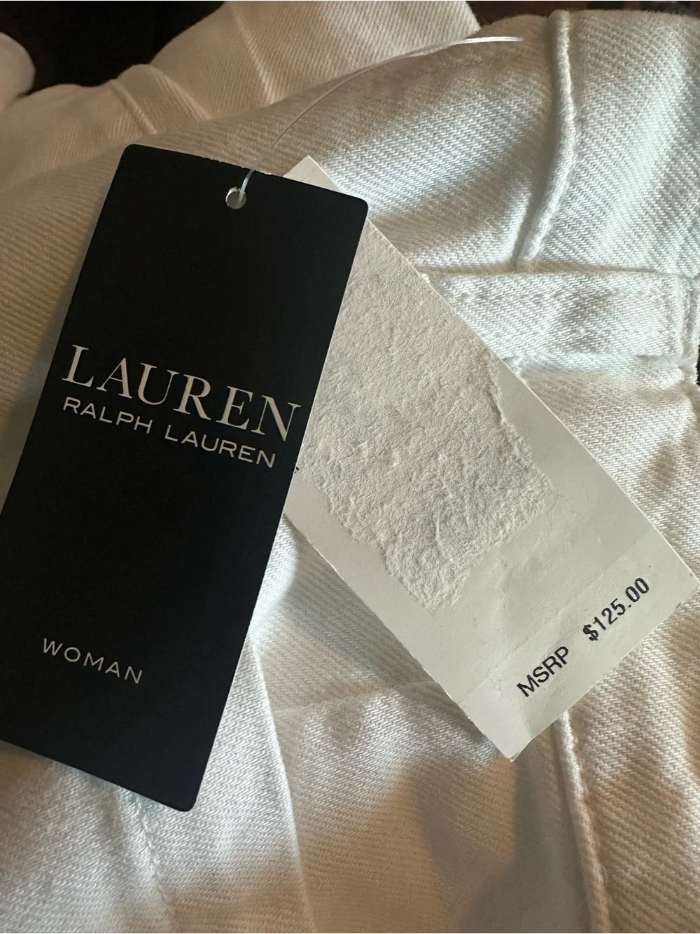 NWT $145 Ralph Lauren High-Rise Wide-Leg Jeans in White 18 w Resortwear - Picture 8 of 8